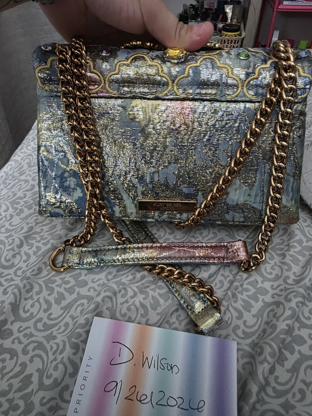 KURT GEIGER Multicolor Floral Gem Shoulder Bag - Picture 7 of 9